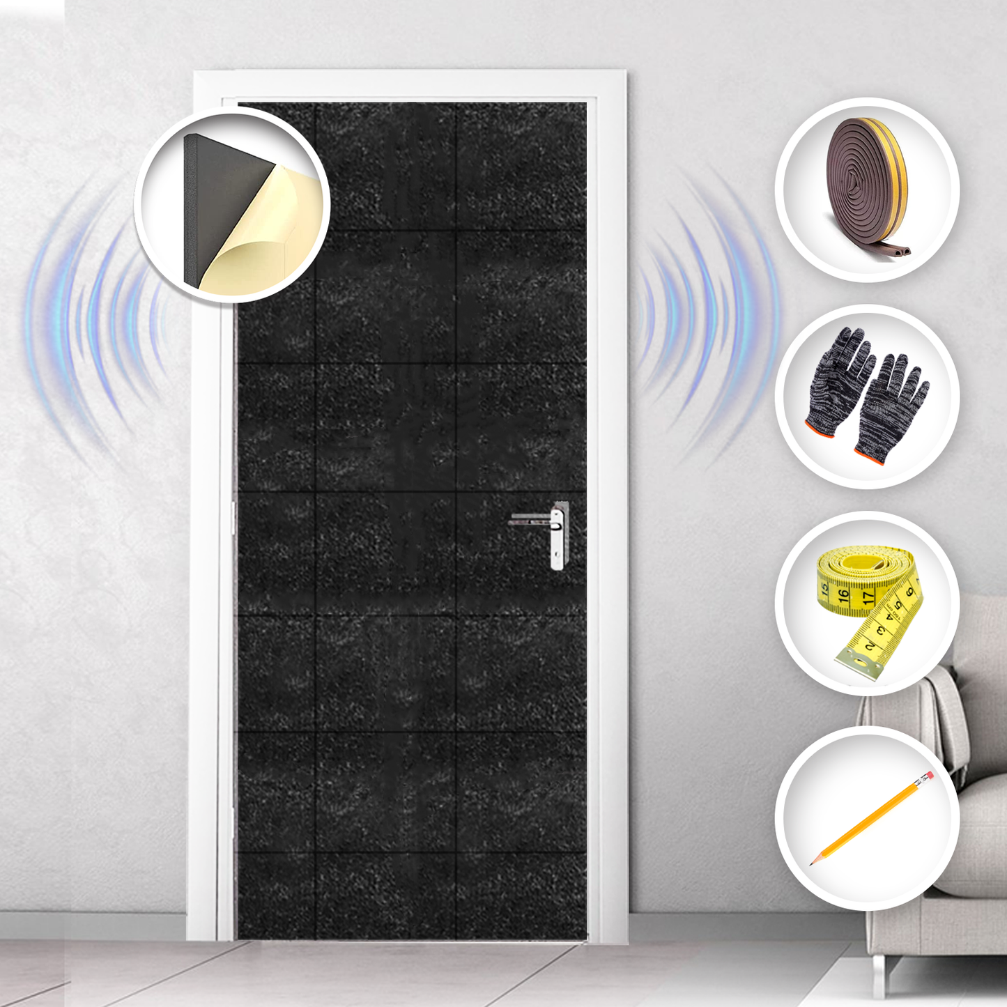 Arrowzoom Soundproof Door Kit KK1184