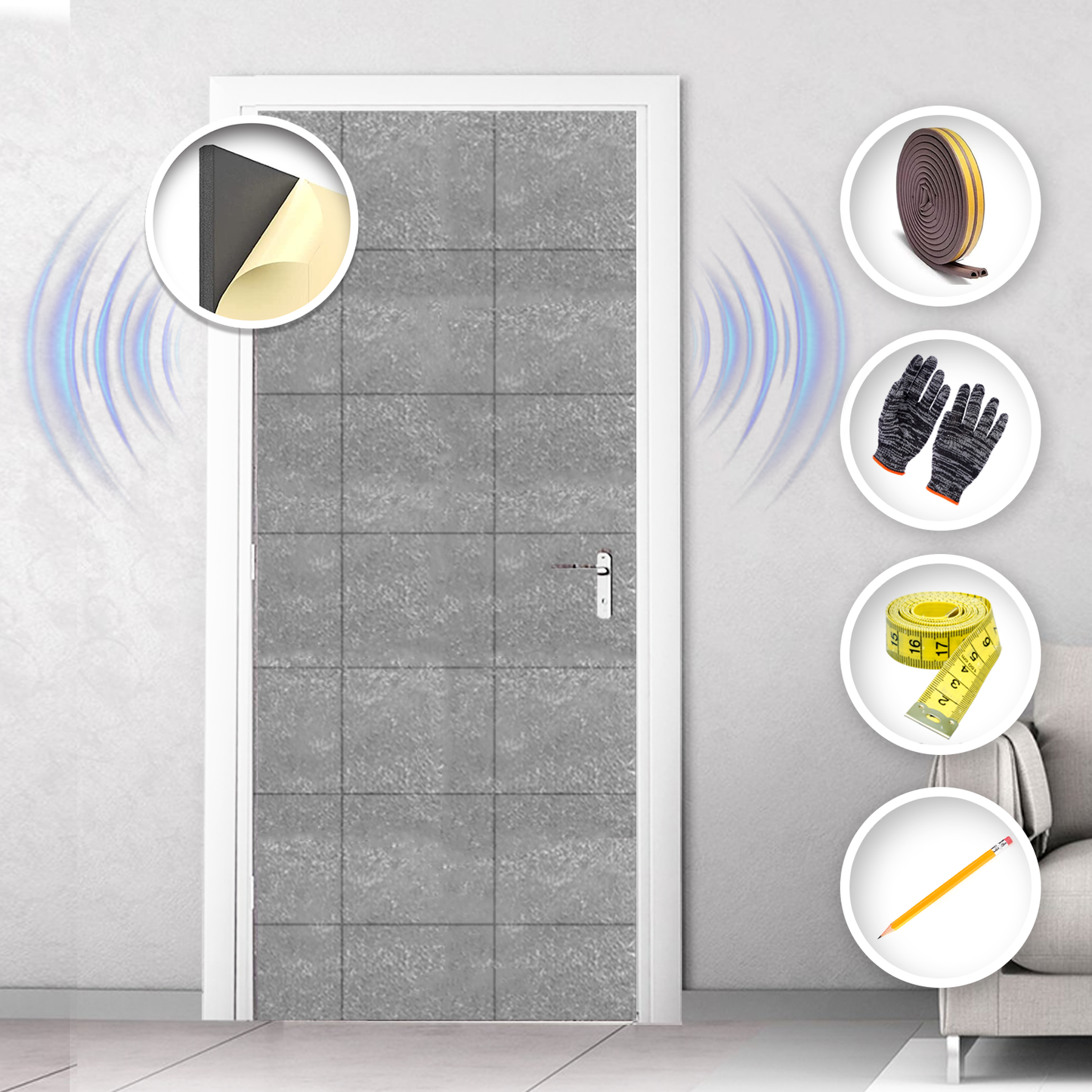 Arrowzoom Soundproof Door Kit KK1184