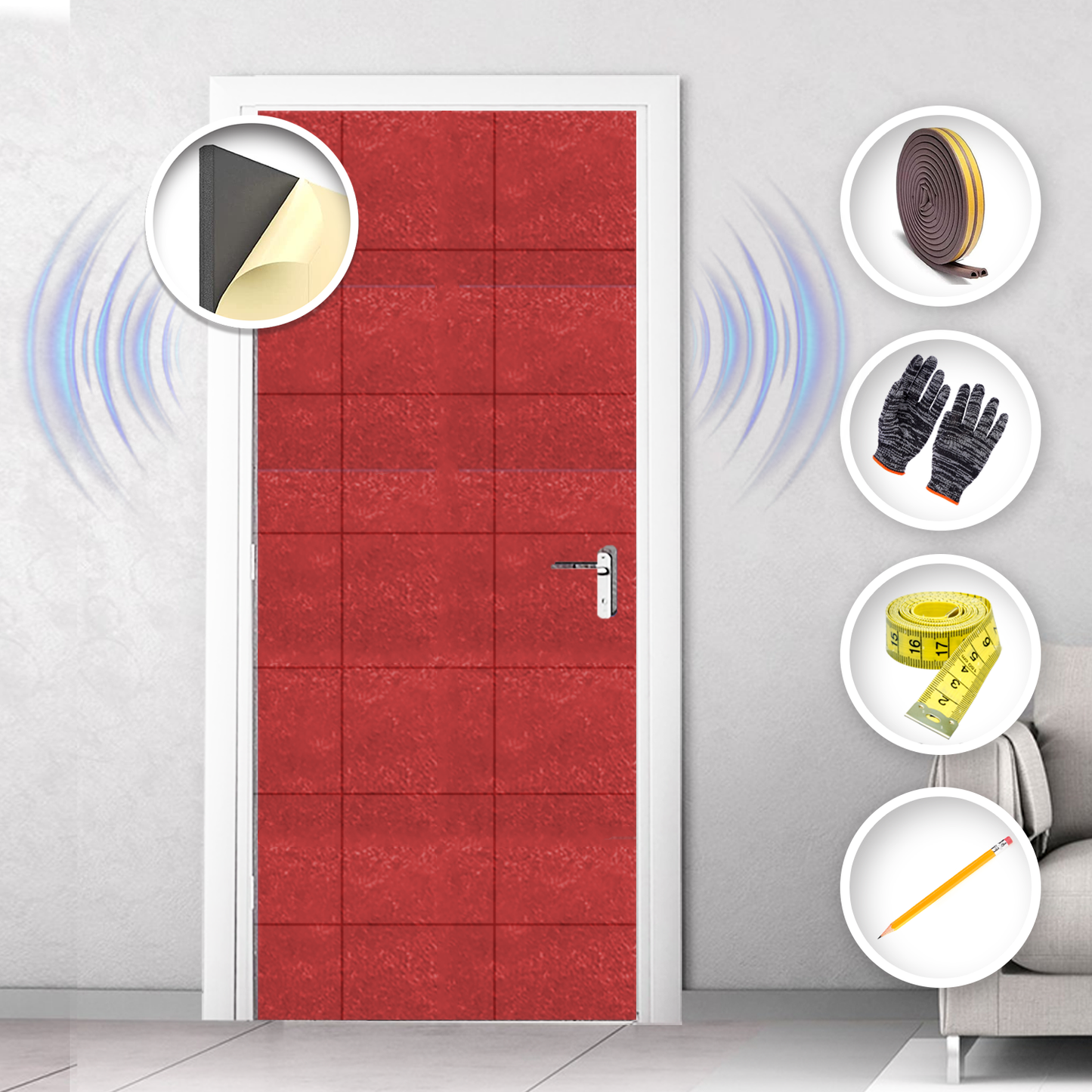 Arrowzoom Soundproof Door Kit KK1184