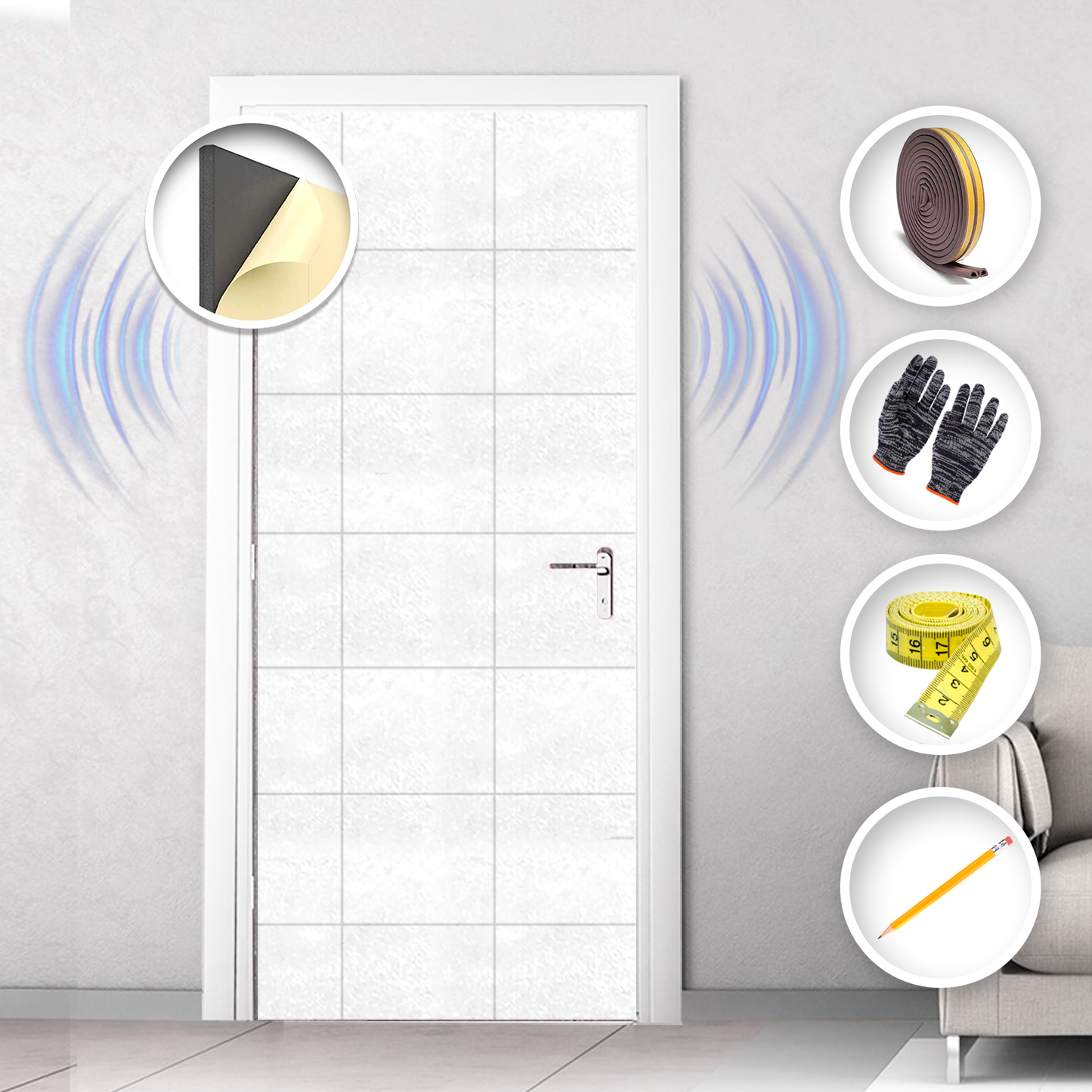 Arrowzoom Soundproof Door Kit KK1184