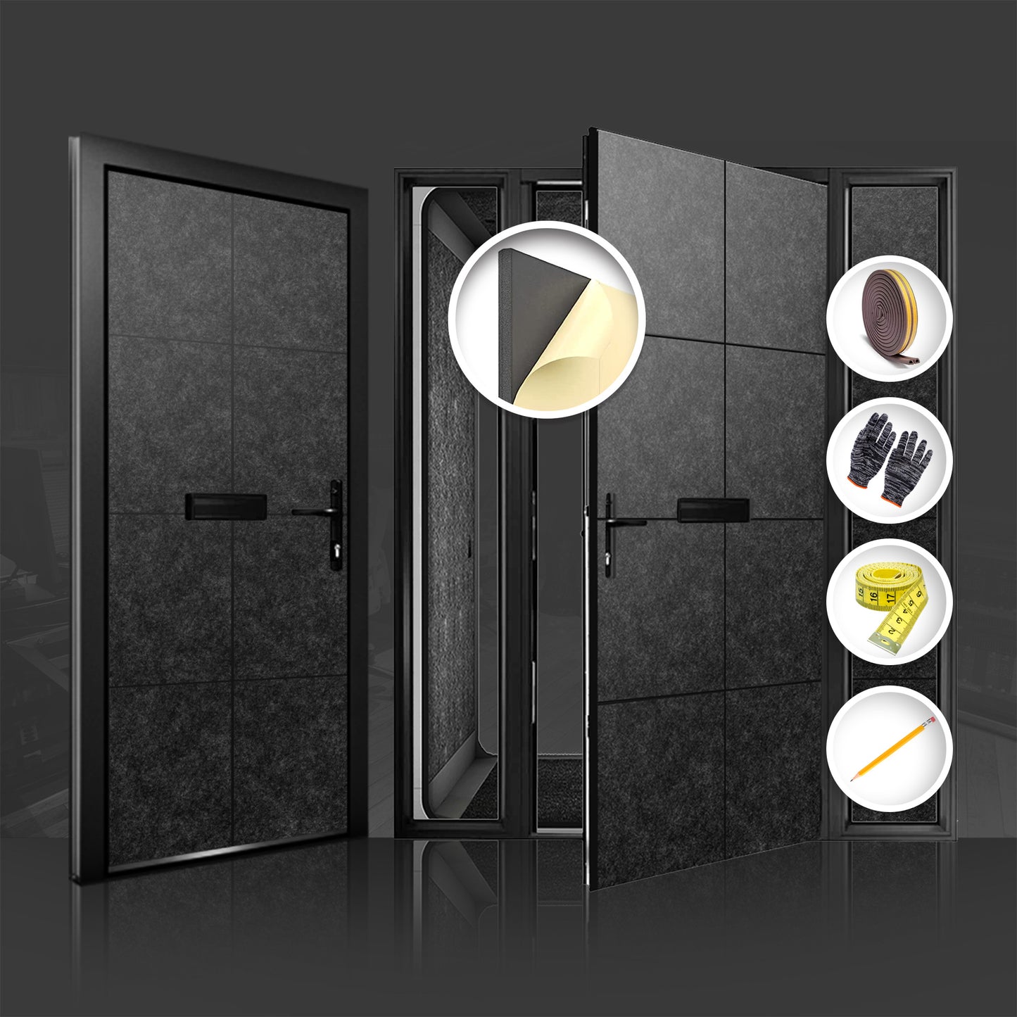 Arrowzoom Soundproof Premium Door Kit Pro - KK1244
