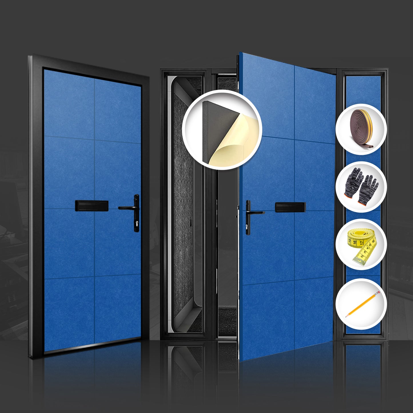 Arrowzoom Soundproof Premium Door Kit Pro - KK1244