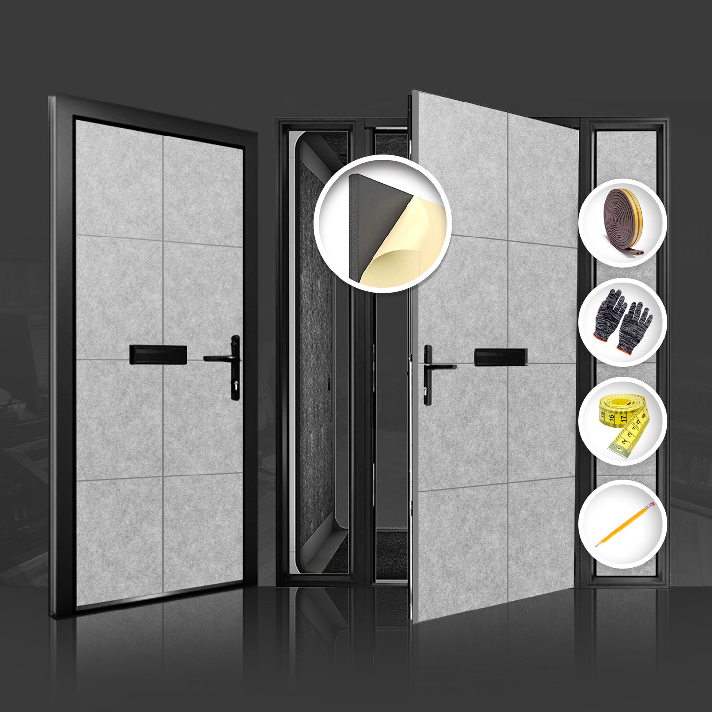 Arrowzoom Soundproof Premium Door Kit Pro - KK1244