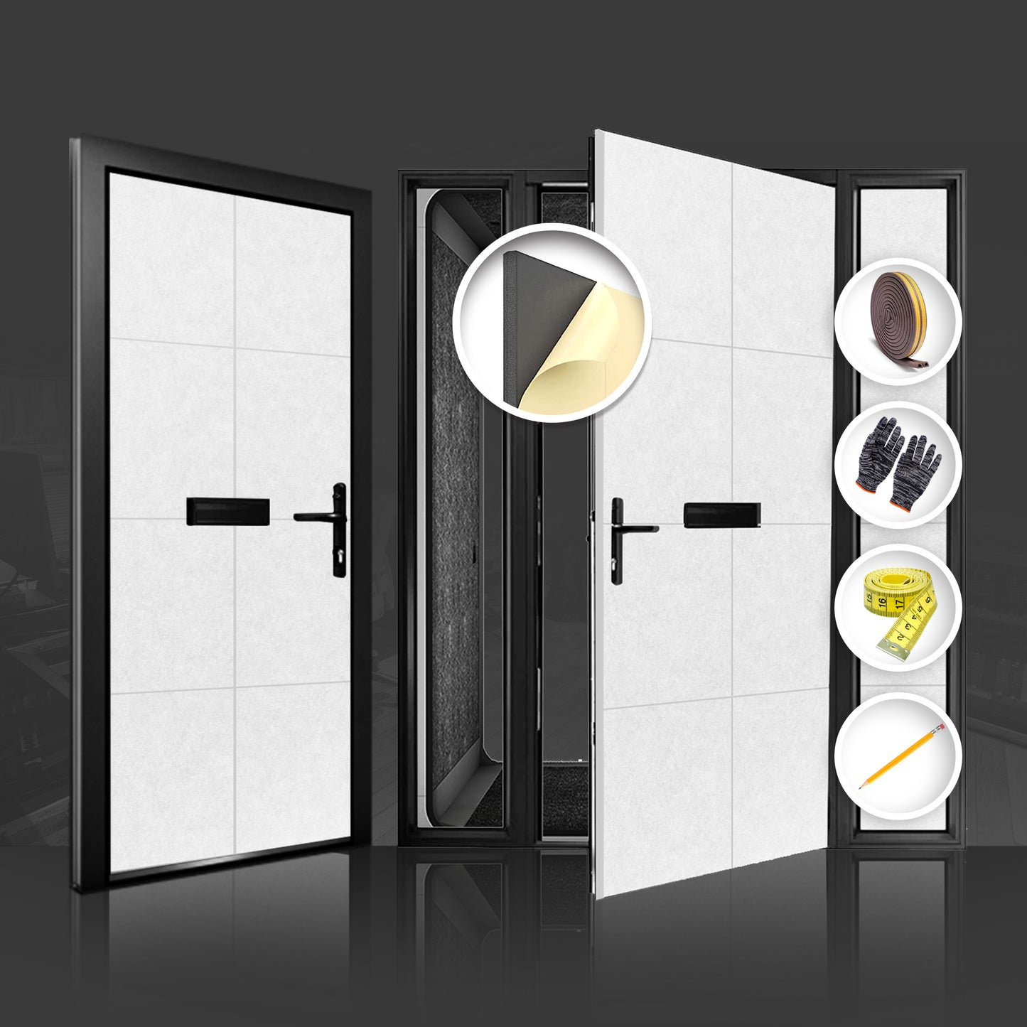 Arrowzoom Soundproof Premium Door Kit Pro - KK1244