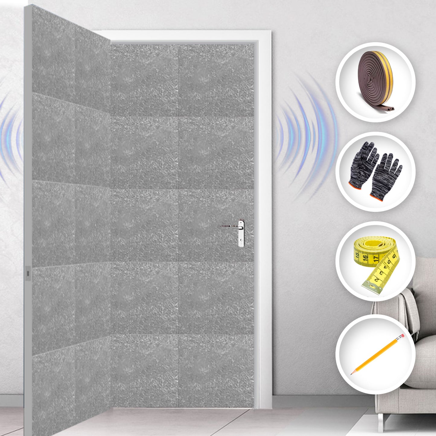 Arrowzoom Soundproof Door Kit KK1184