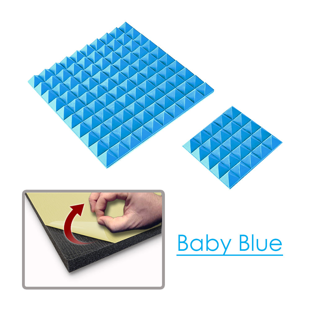 Arrowzoom Pyramid Adhesive Backed Tiles Series Acoustic Foam - Solid Colors - KK1034