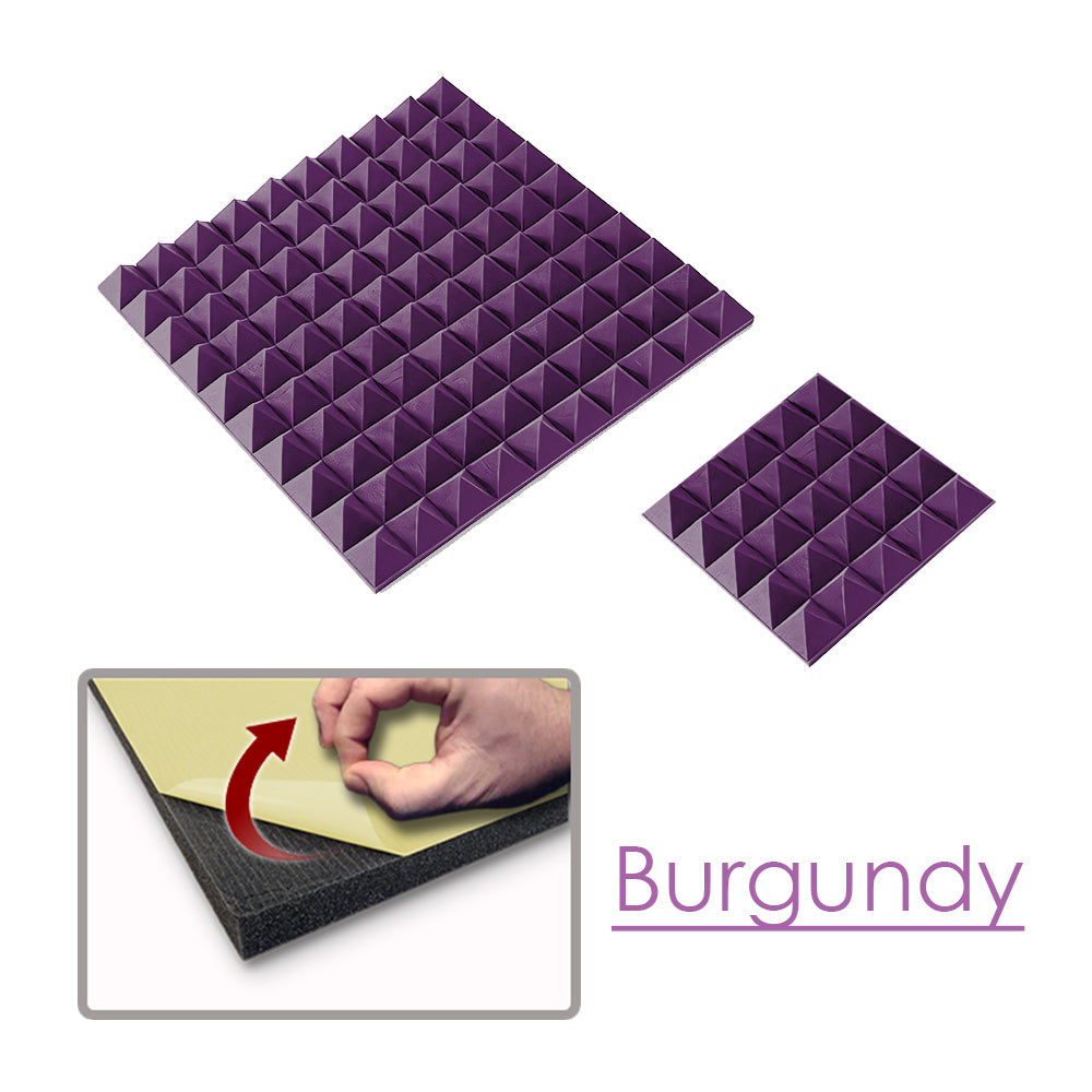 Arrowzoom Pyramid Adhesive Backed Tiles Series Acoustic Foam - Solid Colors - KK1034