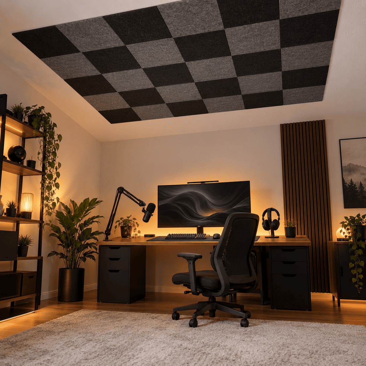 Arrowzoom Self-Adhesive Acoustic Felt Ceiling Panels (KK1424)