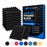 Arrowzoom Pyramid Self-Adhesive Acoustic Foam Tiles — Peel & Stick — Solid Colors - KK1034