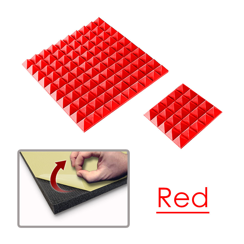 Arrowzoom Pyramid Adhesive Backed Tiles Series Acoustic Foam - Solid Colors - KK1034