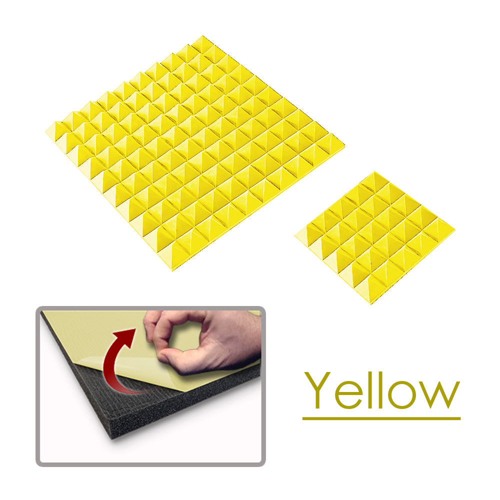 Arrowzoom Pyramid Adhesive Backed Tiles Series Acoustic Foam - Solid Colors - KK1034