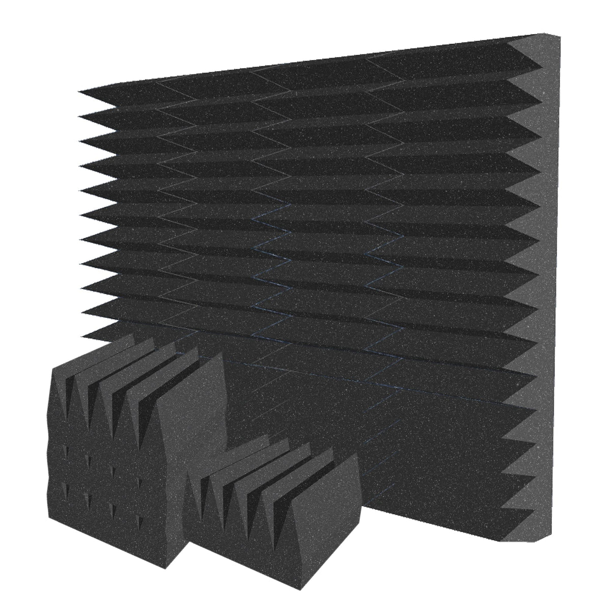 Arrowzoom Wedge 10/15cm Thick Foam Series PRO - Black - KK1472 Black / 12 Pieces - 25 x 25 x 15 cm / 10 x 10 x 6"