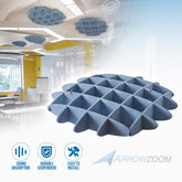 Arrowzoom EchoArt Elegant Sound Absorbers Hanging Ceiling Panels Greyish Blue 100 cm - KK1463