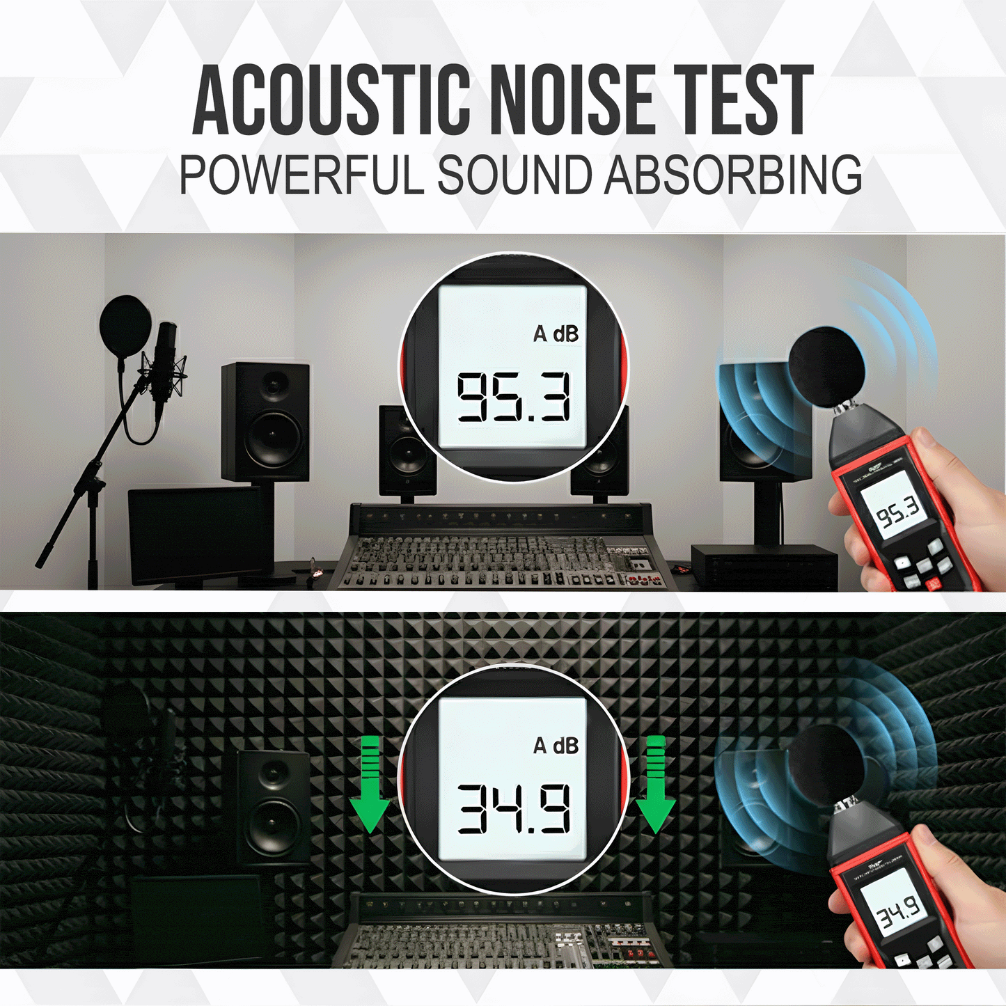 Arrowzoom Acoustic Eggcrate Panel - Black KK1052