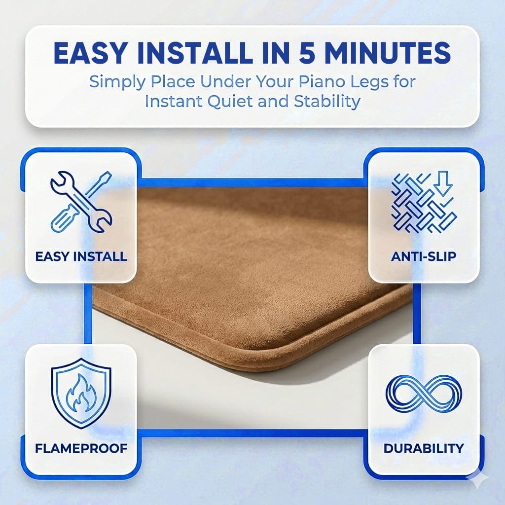 Quiet Your Piano for the Neighbor Below — Anti-Vibration Floor Mat (KK1248)
