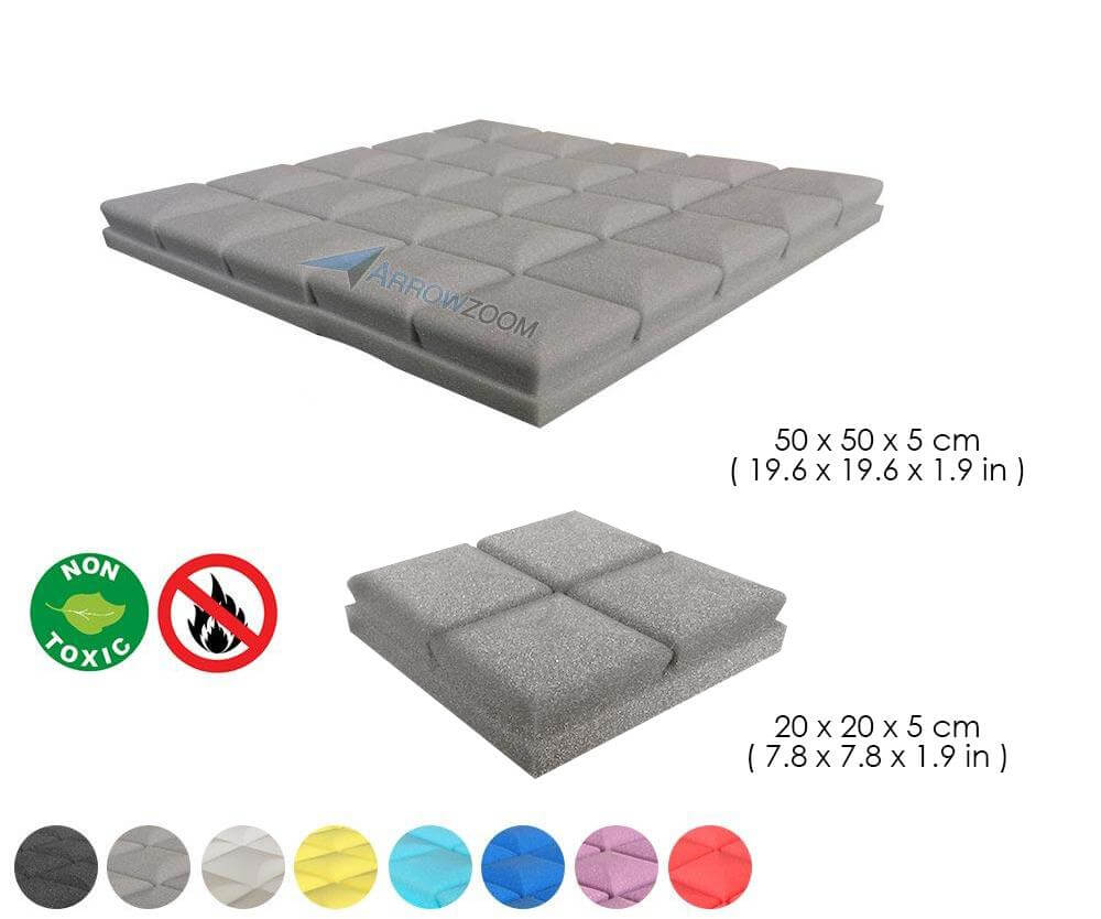 Arrowzoom Acoustic Hemisphere Grid Foam - Gray - KK1040 - Size: 1 Piece - 20 X 20 X 5cm