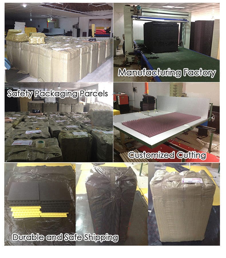 New 12 pcs Set Wall Insulation Foam Kit Acoustic Panels Sound Absorption Studio Soundproof Foam 2 Colors KK1044