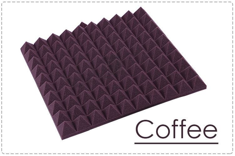 New 48 pcs Bundle Pyramid Adhesive Backed Tiles Acoustic Panels Sound Absorption Studio Soundproof Foam 7 Colors KK1053 Arrowzoom.