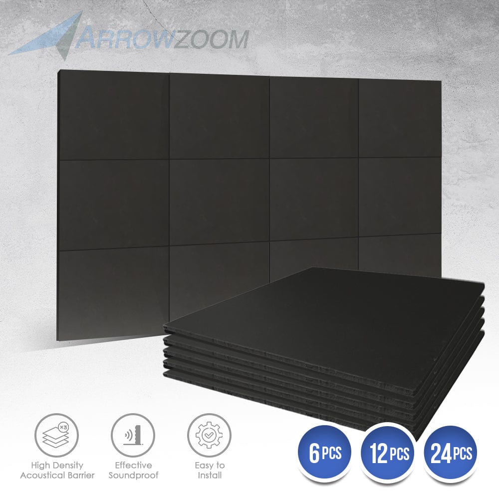 Arrowzoom Mass Loaded Vinyl Sheet - Soundproofing Barrier For Wall, Floor, Ceiling - 30x30cm - KK1246