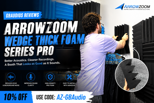 GBAUDIOS Upgrades a Voice Booth with Arrowzoom Wedge Thick Foam Series PRO
