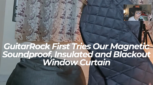 GuitarRock First Tries Our Magnetic Soundproof, Insulated and Blackout Window Curtain