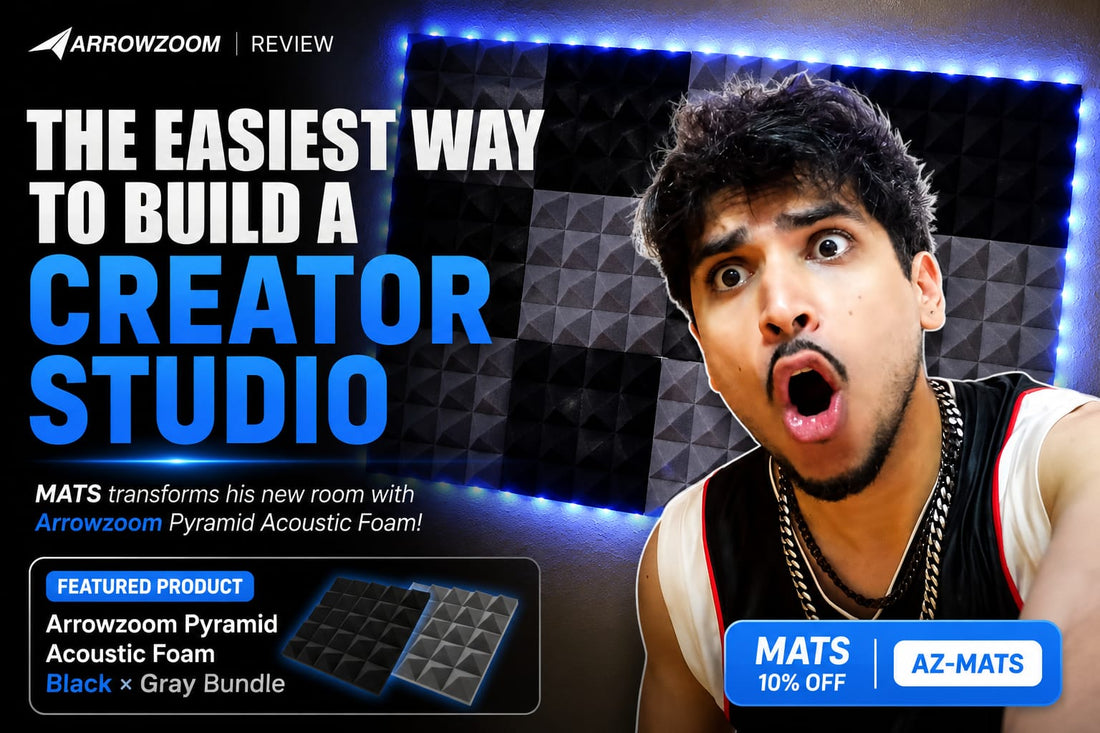Build a Professional Studio at Home: MATS Reviews Arrowzoom Pyramid Acoustic Foam Panels