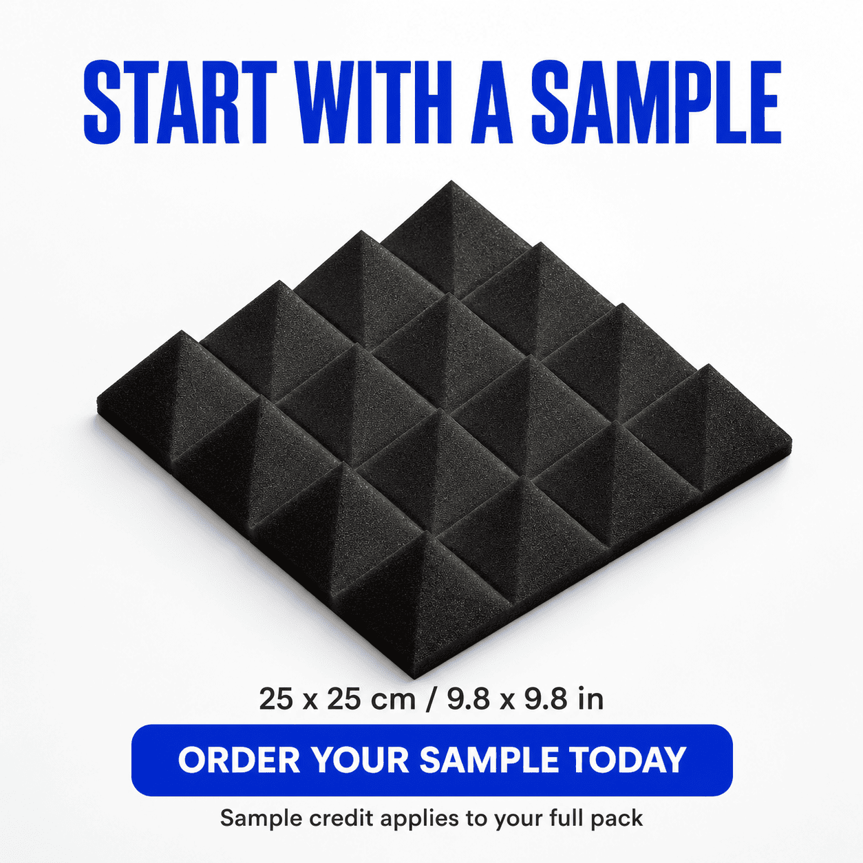 Try Before You Buy — Acoustic Foam Sample (4 Shapes) · KK1034, KK1052, KK1040, KK1134