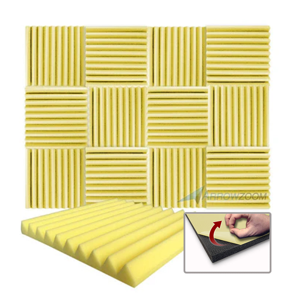 Arrowzoom Acoustic Wedge Tiles Foam - Solid Colors - KK1134