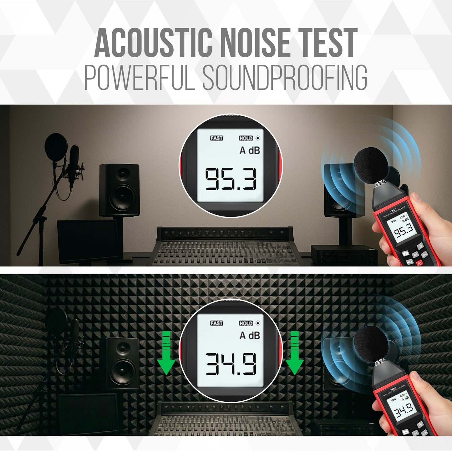 Arrowzoom Acoustic Wedge Foam Series PRO - Black - KK1472