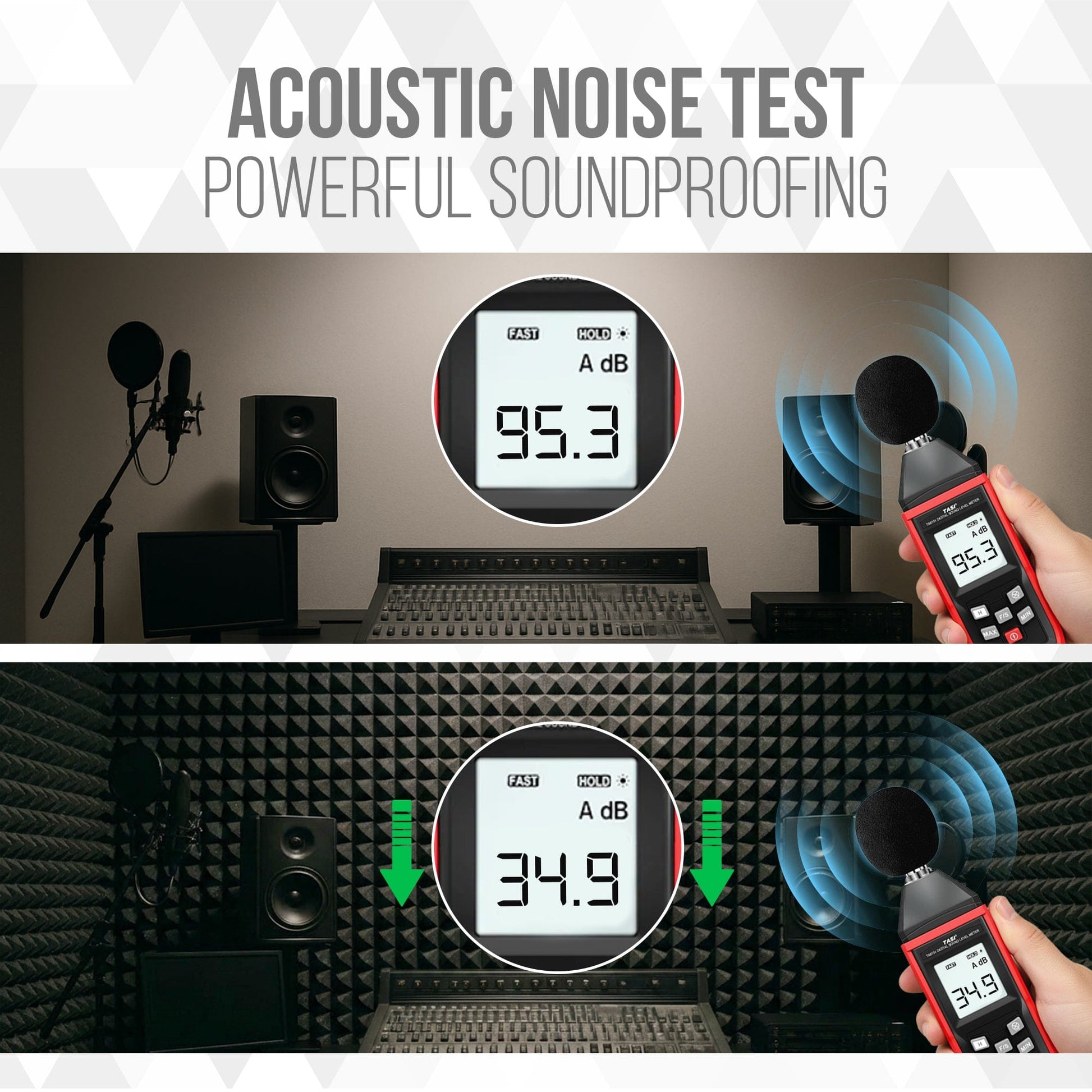 Arrowzoom Acoustic Wedge Foam Series PRO - Black - KK1472