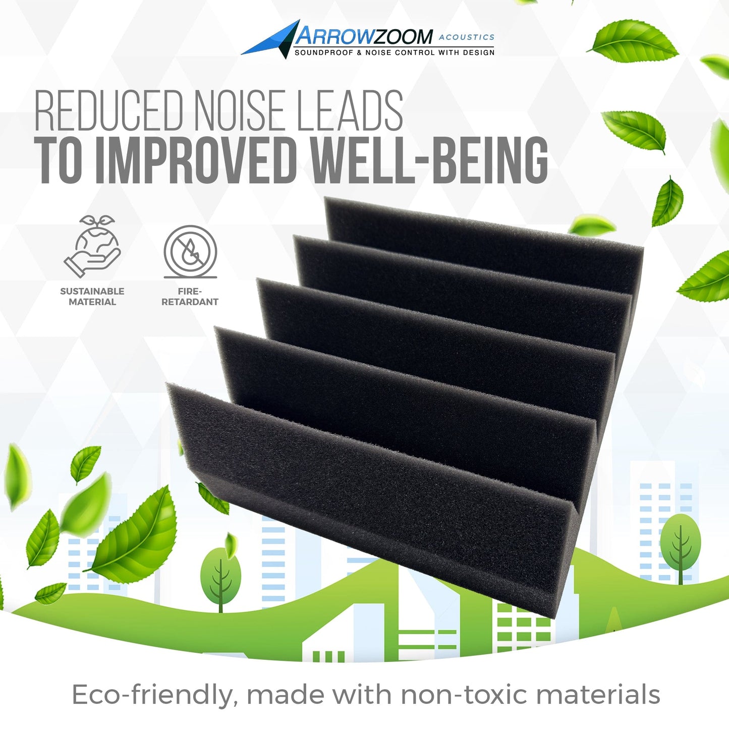 Arrowzoom Acoustic Wedge Foam Series PRO - Black - KK1472