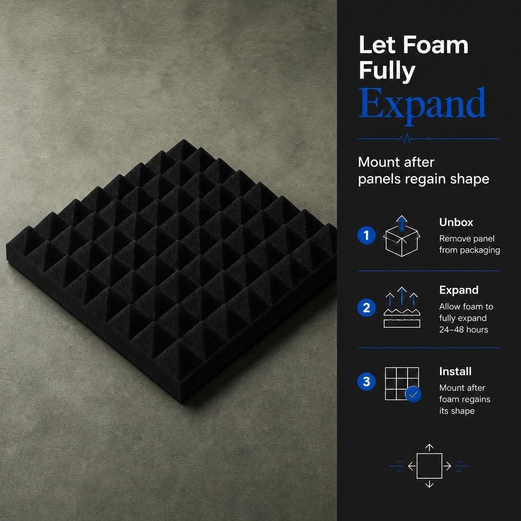 Arrowzoom Pyramid Self-Adhesive Acoustic Foam Tiles — Peel & Stick — Black x Yellow Bundle - KK1034