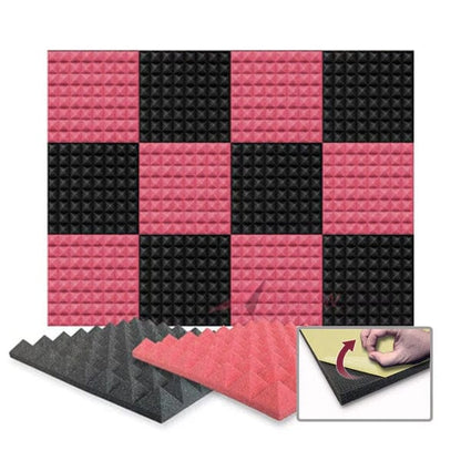 Arrowzoom Pyramid Series Acoustic Foam - Black x Red Bundle - KK1034