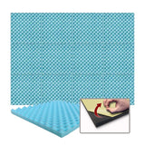 Arrowzoom Acoustic Eggcrate Foam - Solid Colors - KK1052 Baby Blue / 1 Piece - 50 x 50 x 3 cm / 20x20x2 in / Yes - Adhesive