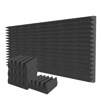 Arrowzoom Wedge 10/15cm Thick Foam Series PRO - Black - KK1472 Black / 24 Pieces - 25 x 25 x 10 cm / 10 x 10 x 4"