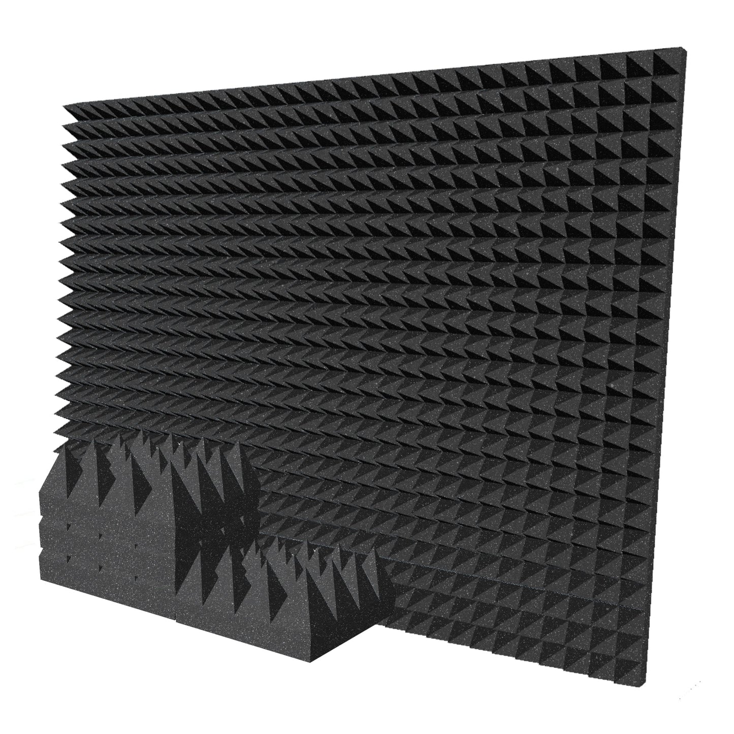 Arrowzoom Pyramid 10/15cm Thick Acoustic Foam Series PRO - Black - KK1471 Black / 48 Pieces - 25 x 25 x 10 cm / 10 x 10 x 4"