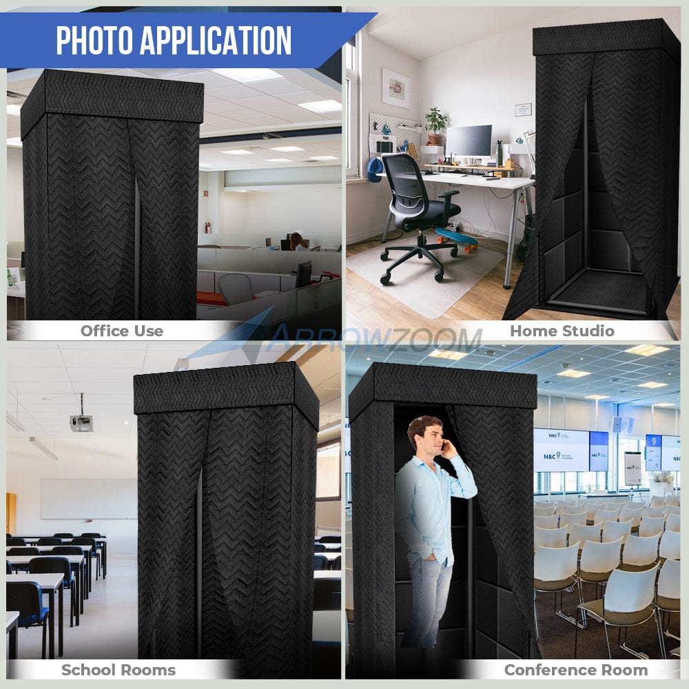 Arrowzoom Sound Absorbing Studio Recording Isolation Privacy Booth | Reduces External Noise for Work, Recording, Podcasts, Singing, Meeting KK1250