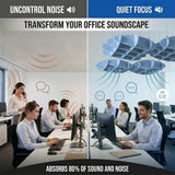 Arrowzoom EchoArt Elegant Sound Absorbers Hanging Ceiling Panels Greyish Blue - KK1463