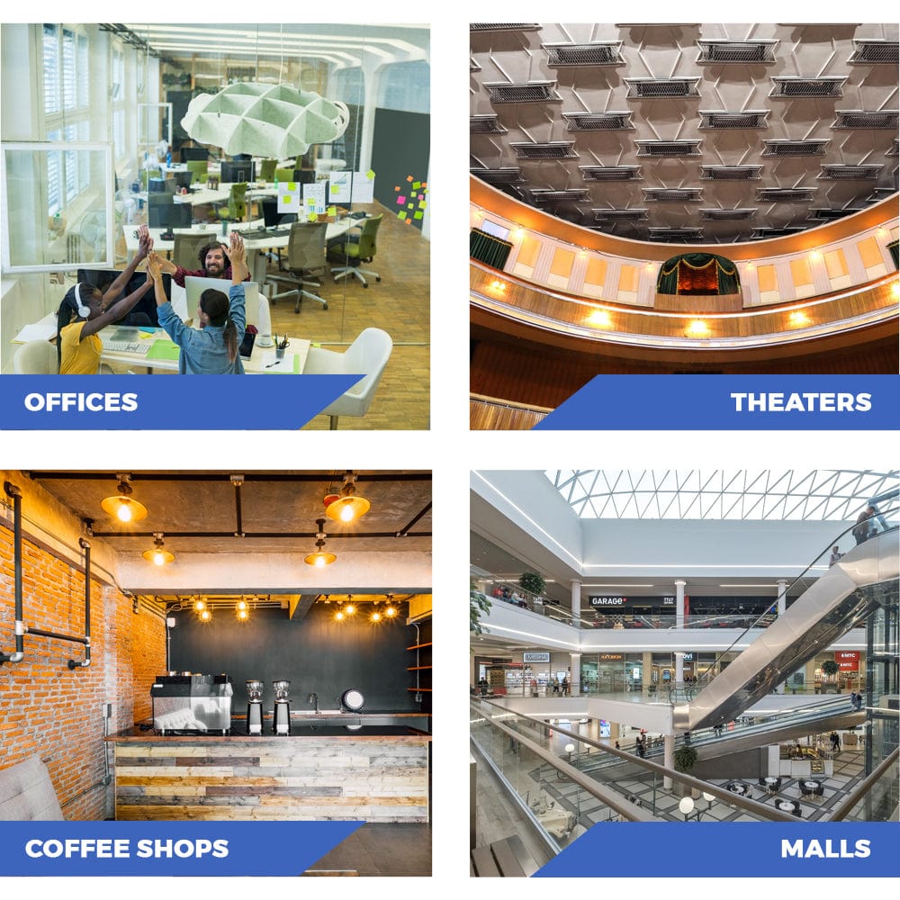 Arrowzoom EchoArt Elegant Sound Absorbers Hanging Ceiling Panels Red - KK1462