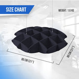 Arrowzoom EchoArt Elegant Sound Absorbers Hanging Ceiling Panels Black - KK1459 Black / 80 x 80 cm (31 x 31")