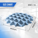 Arrowzoom EchoArt Elegant Sound Absorbers Hanging Ceiling Panels Greyish Blue - KK1463 Blue / 100 x 100 cm (39 x 39")