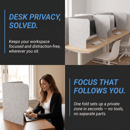 Arrowzoom Acoustic Desk Divider PRO KK1480 White