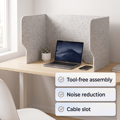 Arrowzoom Acoustic Desk Divider PRO KK1480 White