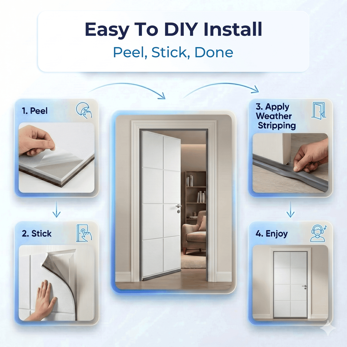 Quiet Your Room in 20 Minutes — Door Soundproofing Kit (KK1184)
