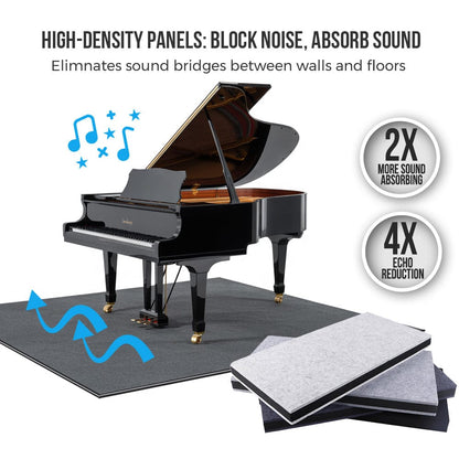 Arrowzoom QuietStep Piano Pad: 3-Layer Acoustic Solution - KK1469