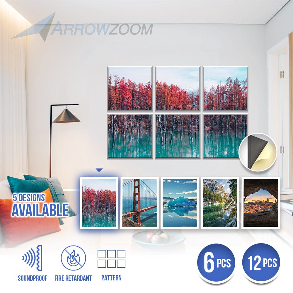 Arrowzoom Landscapes Self-Adhesive Felt Art Wall Panels - KK1395