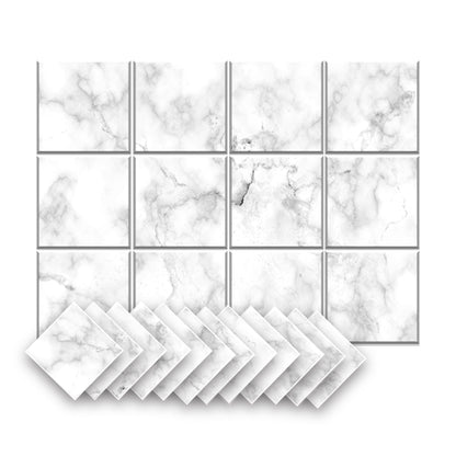 Arrowzoom Marble Self-Adhesive Felt Art Wall Panels - KK1396 Design C / 12 Pieces - 120 x 90 cm / 47.2 x 35.4 in