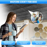Arrowzoom Ceiling Sound Deadening Polyester Fabric Panel - Solid Colors - KK1424