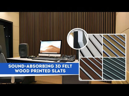 Arrowzoom Sound-Absorbing 3D Felt Wood Printed Slats - KK1441