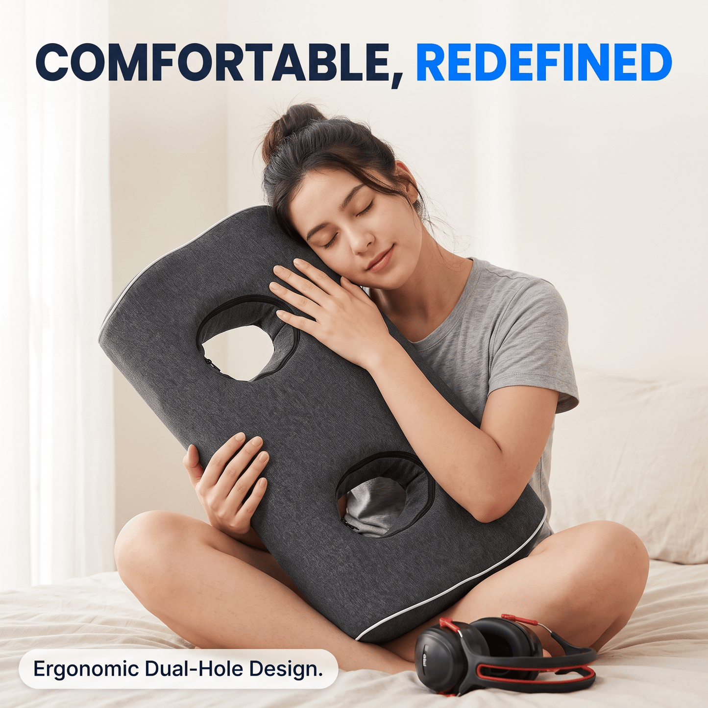 Arrowzoom Bundle — Dual-Hole Ear Pillow + Soundproof Ear Muffs KK1482
